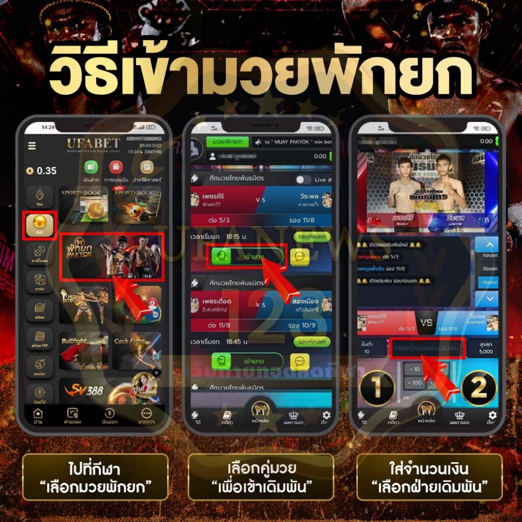 วิธีเข้ามวยพักยก ขั้นตอนการใช้งาน