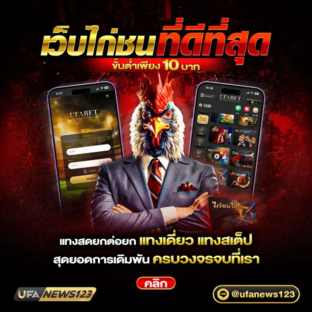 เว็บไก่ชนออนไลน์ UFABET ดูไก่ชนสด โปรแกรมไก่ชน สรุปผล ไทปย้อนหลัง