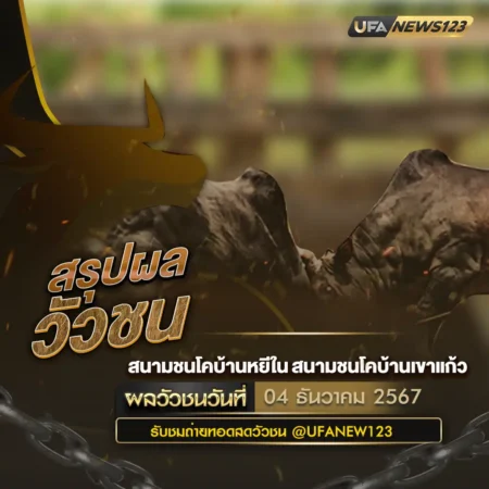 ผลวัวชน 04 ธันวาคม 2567