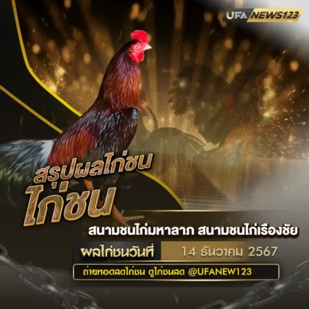 ผลไก่ชน 14 ธันวาคม 2567