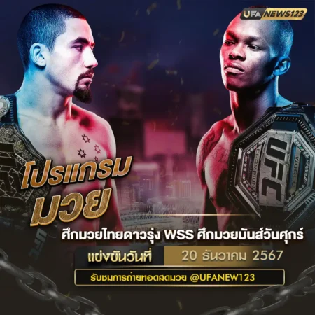 โปรแกรมมวย 20 ธันวาคม 2567