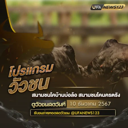 โปรแกรมวัวชน 10 ธันวาคม 2567