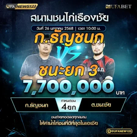 เทปไก่ชน ก.ธัญชนก VS ต.ชนะชัย 26 มกราคม 2568