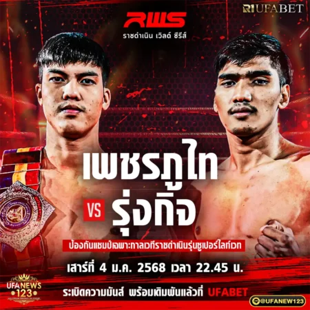 โปรแกรมมวย RWS ราชดำเนิน เวิลด์ ซีรีส์ 04 มกราคม 2568