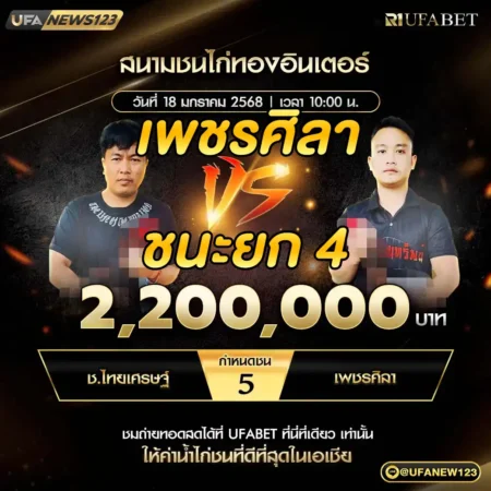 เทปไก่ชน ช.ไทยเศรษฐ์ VS เพชรศิลา 18 มกราคม 2568