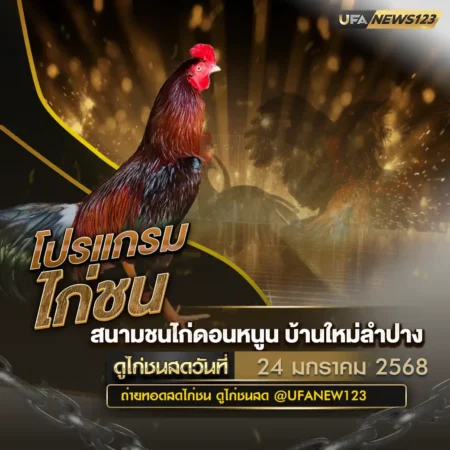 โปรแกรมไก่ชน 24 มกราคม 2568