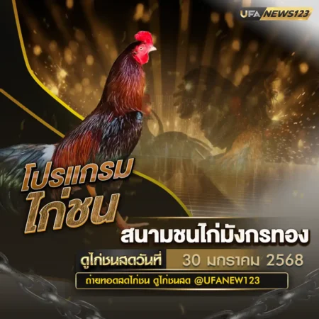 โปรแกรมไก่ชน 30 มกราคม 2568