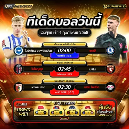 ทีเด็ดบอล 14 กุมภาพันธ์ 2568