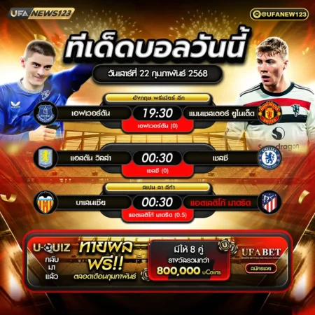 ทีเด็ดบอล 22 กุมภาพันธ์ 2568