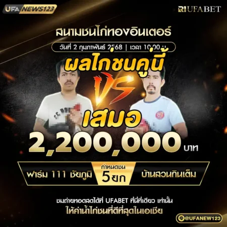 เทปไก่ชน ฟาร์ม 111 ชัยภูมิ VS บ้านสวนกินเต็ม 02 กุมภาพันธ์ 2568