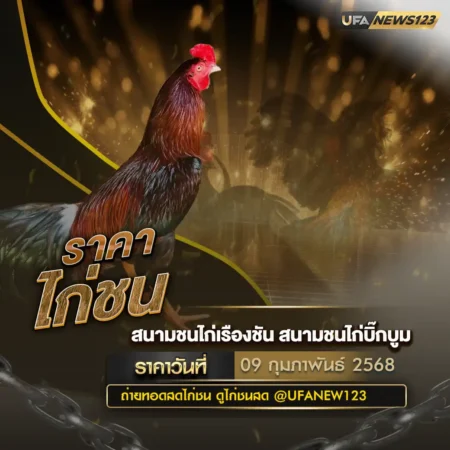 ราคาไก่ชน 09 กุมภาพันธ์ 2568