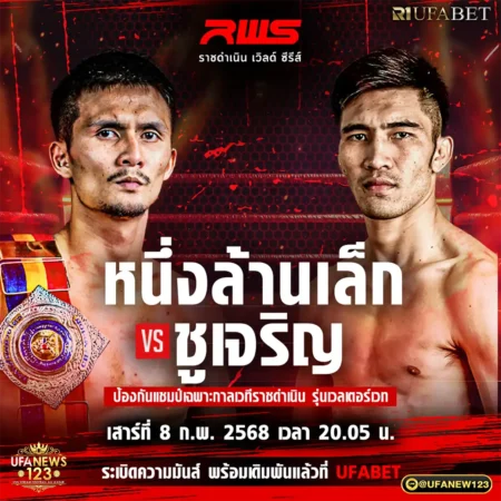 โปรแกรมมวย RWS ราชดำเนิน เวิลด์ ซีรีส์ 08 กุมภาพันธ์ 2568