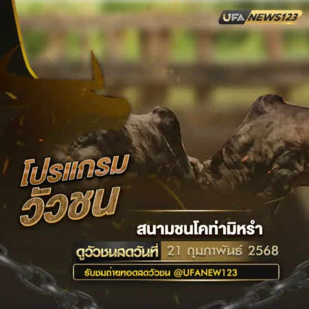 โปรแกรมวัวชน 21 กุมภาพันธ์ 2568