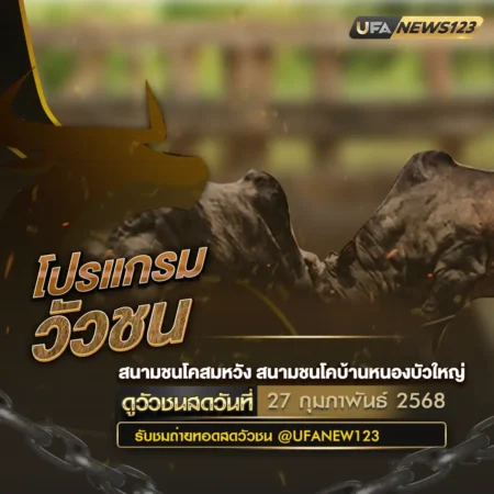 โปรแกรมวัวชน 27 กุมภาพันธ์ 2568