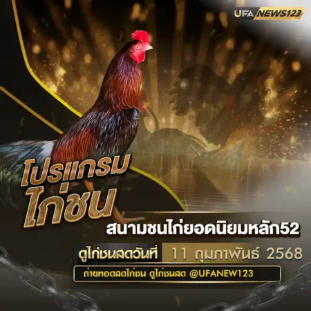 โปรแกรมไก่ชน 11 กุมภาพันธ์ 2568