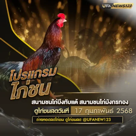 โปรแกรมไก่ชน 17 กุมภาพันธ์ 2568