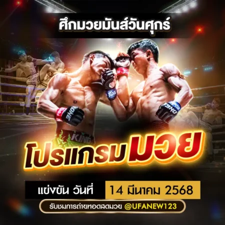 โปรแกรมมวย 14 มีนาคม 2568