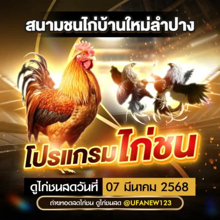 โปรแกรมไก่ชน 07 มีนาคม 2568