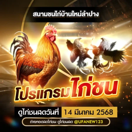 โปรแกรมไก่ชน 14 มีนาคม 2568