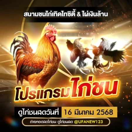 โปรแกรมไก่ชน 16 มีนาคม 2568