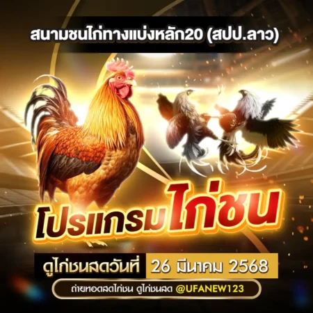 โปรแกรมไก่ชน 26 มีนาคม 2568