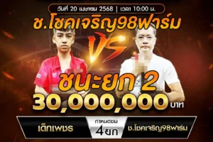 เทปไก่ชน เด็กเพชร VS ช.โชคเจริญ98ฟาร์ม 20 เมษายน 2568