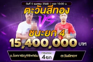 เทปไก่ชน ช.โชคเจริญ98ฟาร์ม VS ตะวันสีทอง 05 เมษายน 2568