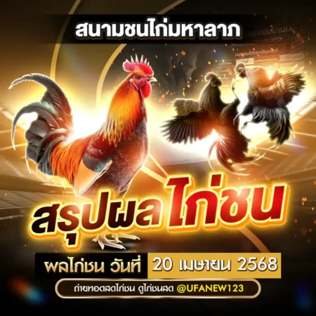 ผลไก่ชน 20 เมษายน 2568