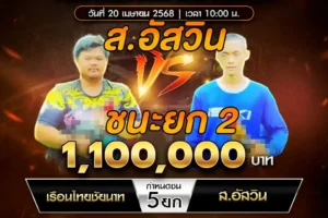เทปไก่ชน เรือนไทยชัยนาท VS ส.อัศวิน 20 เมษายน 2568