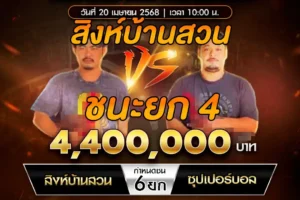 เทปไก่ชน สิงห์บ้านสวน VS ซุปเปอร์บอล 20 เมษายน 2568