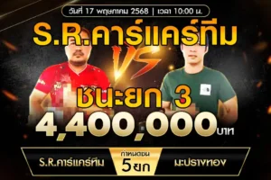 เทปไก่ชน S.R.คาร์แคร์ทีม VS มะปรางทอง 17 พฤษภาคม 2568