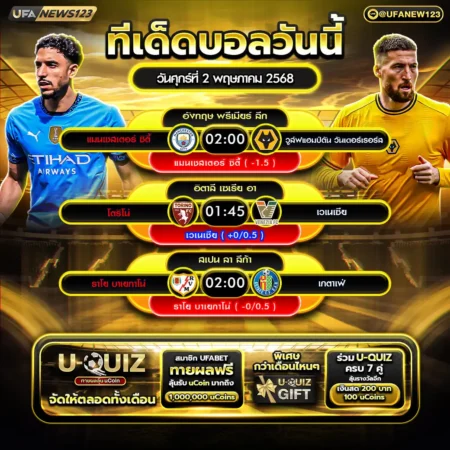 ทีเด็ดบอล 02 พฤษภาคม 2568