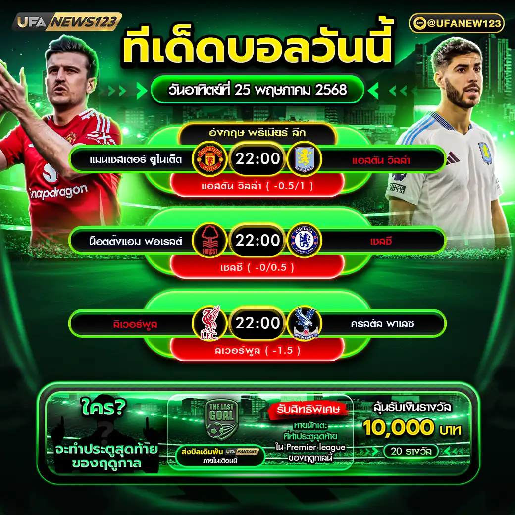 ทีเด็ดบอล แจกบอลสเต็ป 3 คู่ วันที่ 25 พฤษภาคม 2568