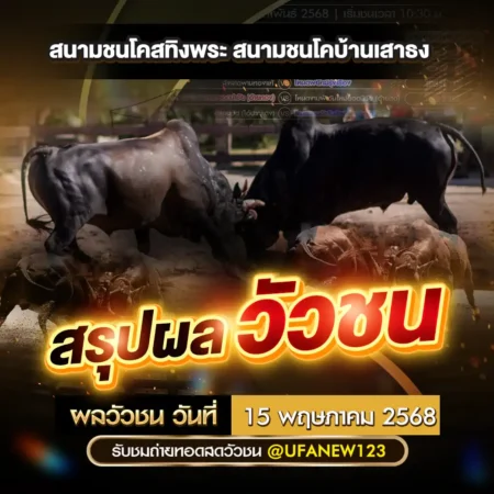 ผลวัวชน 15 พฤษภาคม 2568
