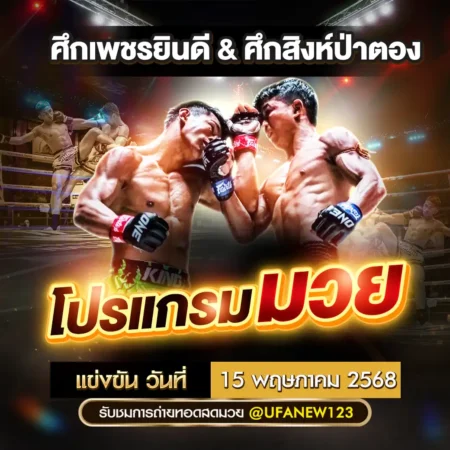 โปรแกรมมวย 15 พฤษภาคม 2568