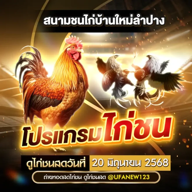 โปรแกรมไก่ชน 20 มิถุนายน 2568