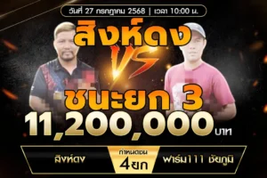 เทปไก่ชน สิงห์ดง VS ฟาร์ม 111 ชัยภูมิ 27 กรกฎาคม 2568