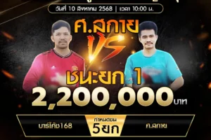 เทปไก่ชน บาร์โค้ช168 VS ศ.สกาย 10 สิงหาคม 2568