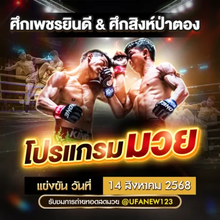 โปรแกรมมวย 14 สิงหาคม 2568
