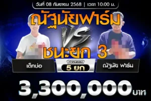 คลิปไก่ชน เด็กบ่อ VS ณัฐนัย ฟาร์ม 08 กันยายน 2568