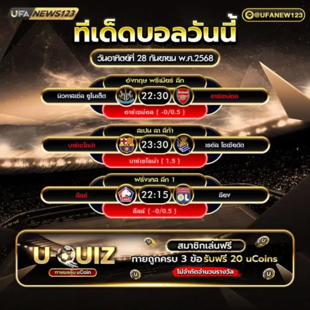 ทีเด็ดบอล 28 กันยายน 2568