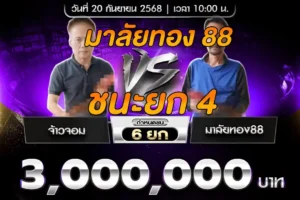 คลิปไก่ชน จ้าวจอม VS มาลัยทอง88 20 กันยายน 2568