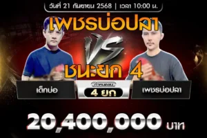 คลิปไก่ชน เด็กบ่อ VS เพชรบ่อปลา 21 กันยายน 2568