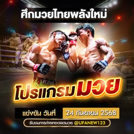 โปรแกรมมวย 24 กันยายน 2568