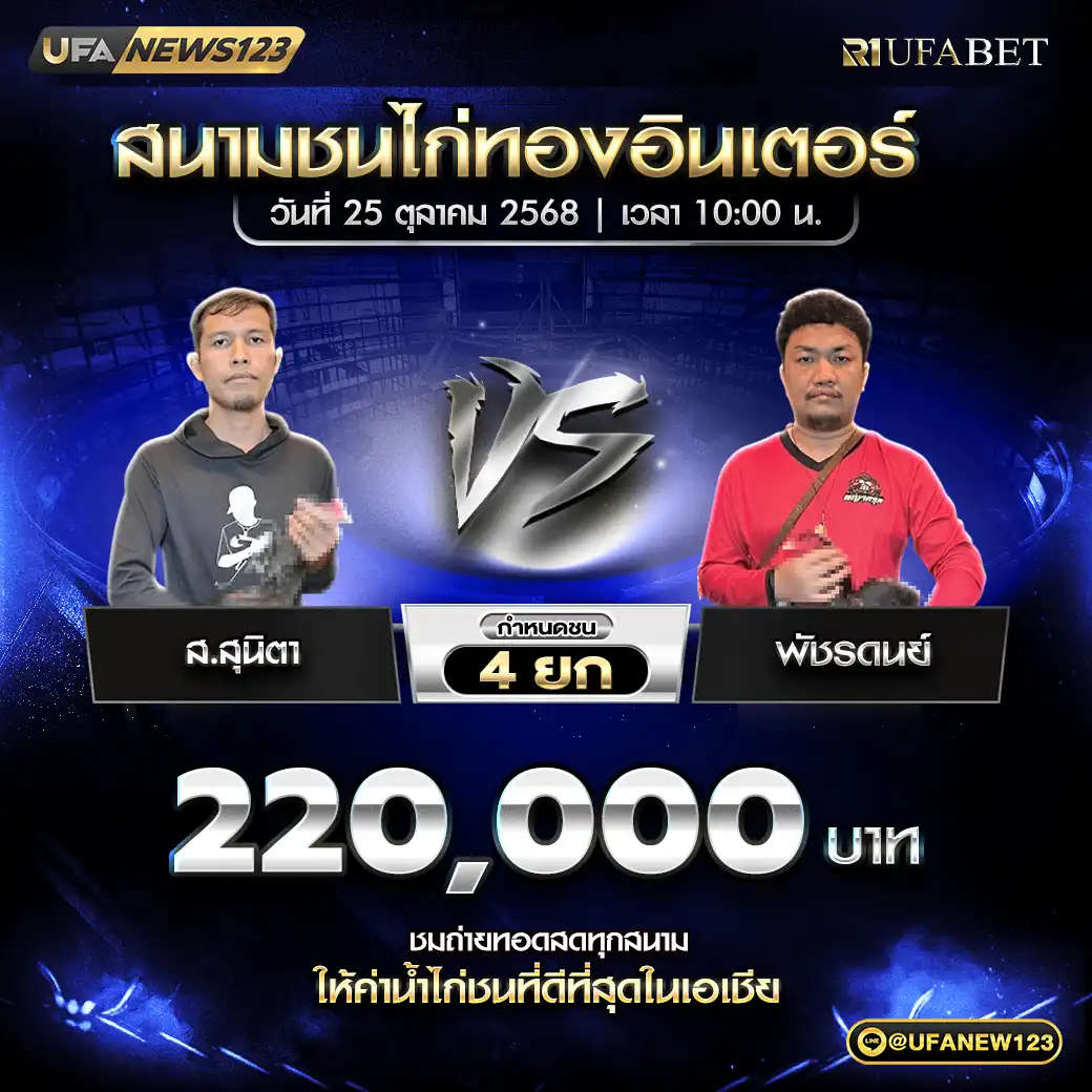 มังกรอีสาน VS วัยรุ่นหมู่ 12 ชน 3 ยก ชิงรางวัล 220,000 บาท 25 ตุลาคม 2568