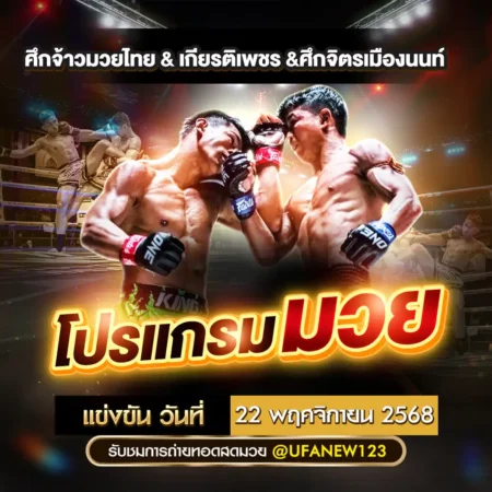 โปรแกรมมวย 22 พฤศจิกายน 2568
