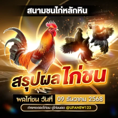 ผลไก่ชน 09 ธันวาคม 2025