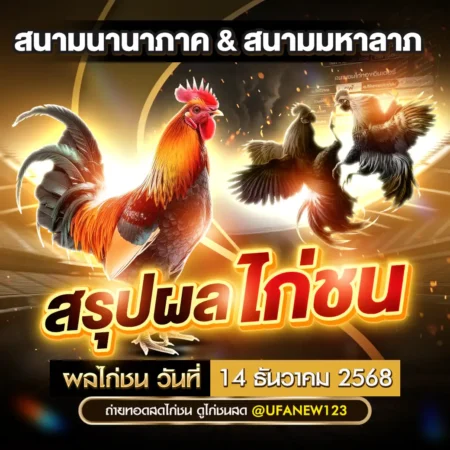 ผลไก่ชน 14 ธันวาคม 2568
