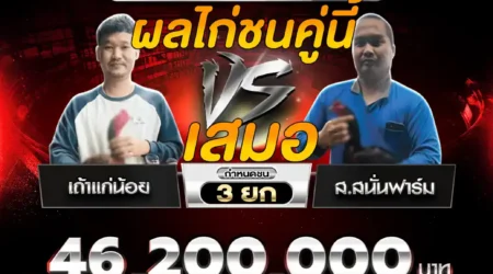 คลิปไก่ชน เถ้าแก่น้อย VS ส.สนั่นฟาร์ม 06 ธันวาคม 2568