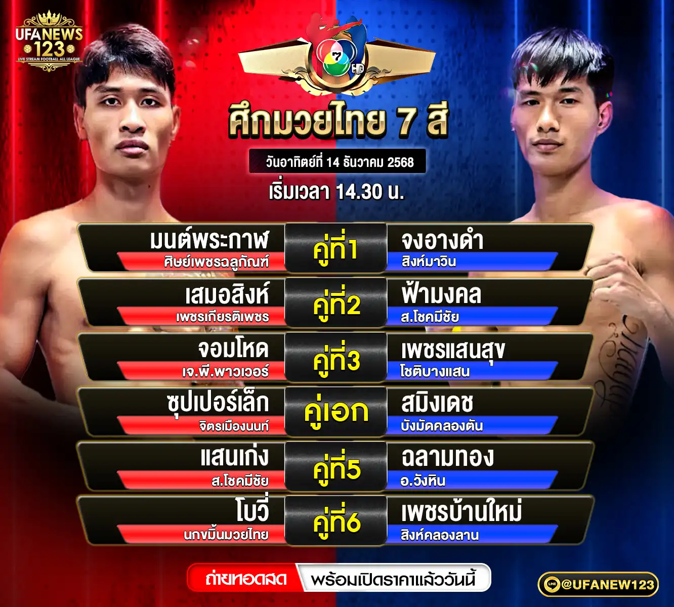 คู่เอก เพชรซงหมิง ศิษย์เอียเจ๋งนายกไกรราช VS เก้าโพธิ์แดง ศักดิ์แลนพล